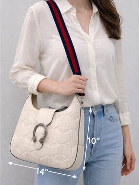 Authentic Gucci Sylvie Web Dionysus leather crossbody/ shoulder w certificate